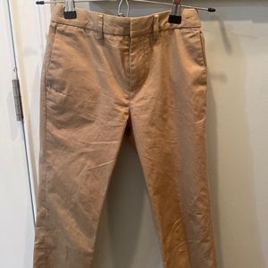 Boys J Crew Tan Italian Chino Suit Jacket & Suit Pant Size 7 Good Condition